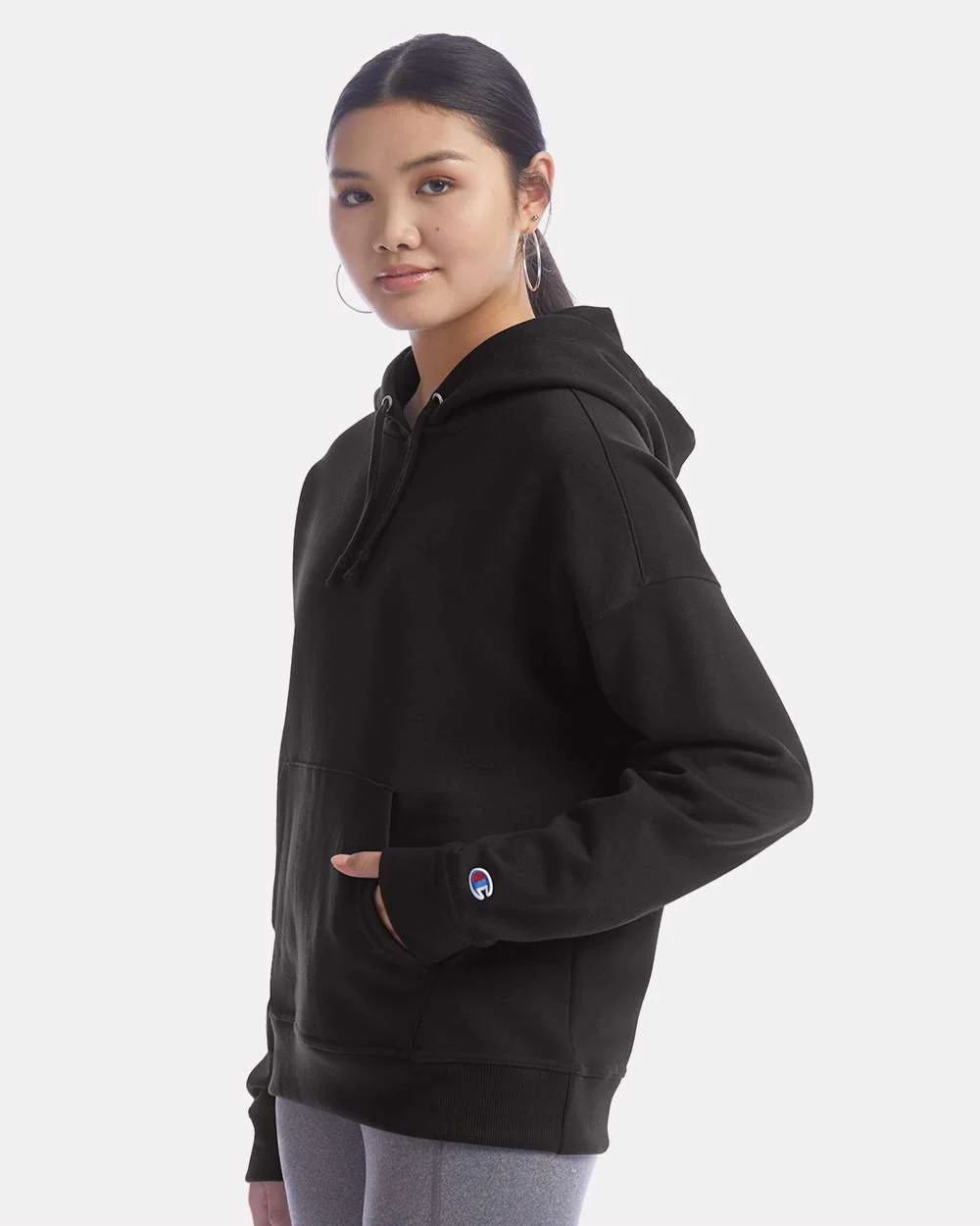 Champion-S760-Women's Powerblend® Hooded Sweatshirt - Image 5
