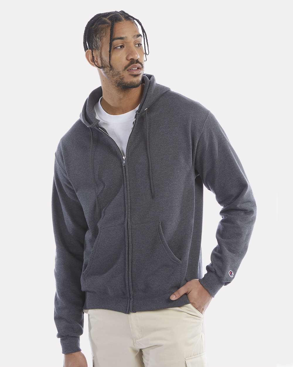 Champion-S800-Powerblend® Full-Zip Hooded Sweatshirt - Image 11