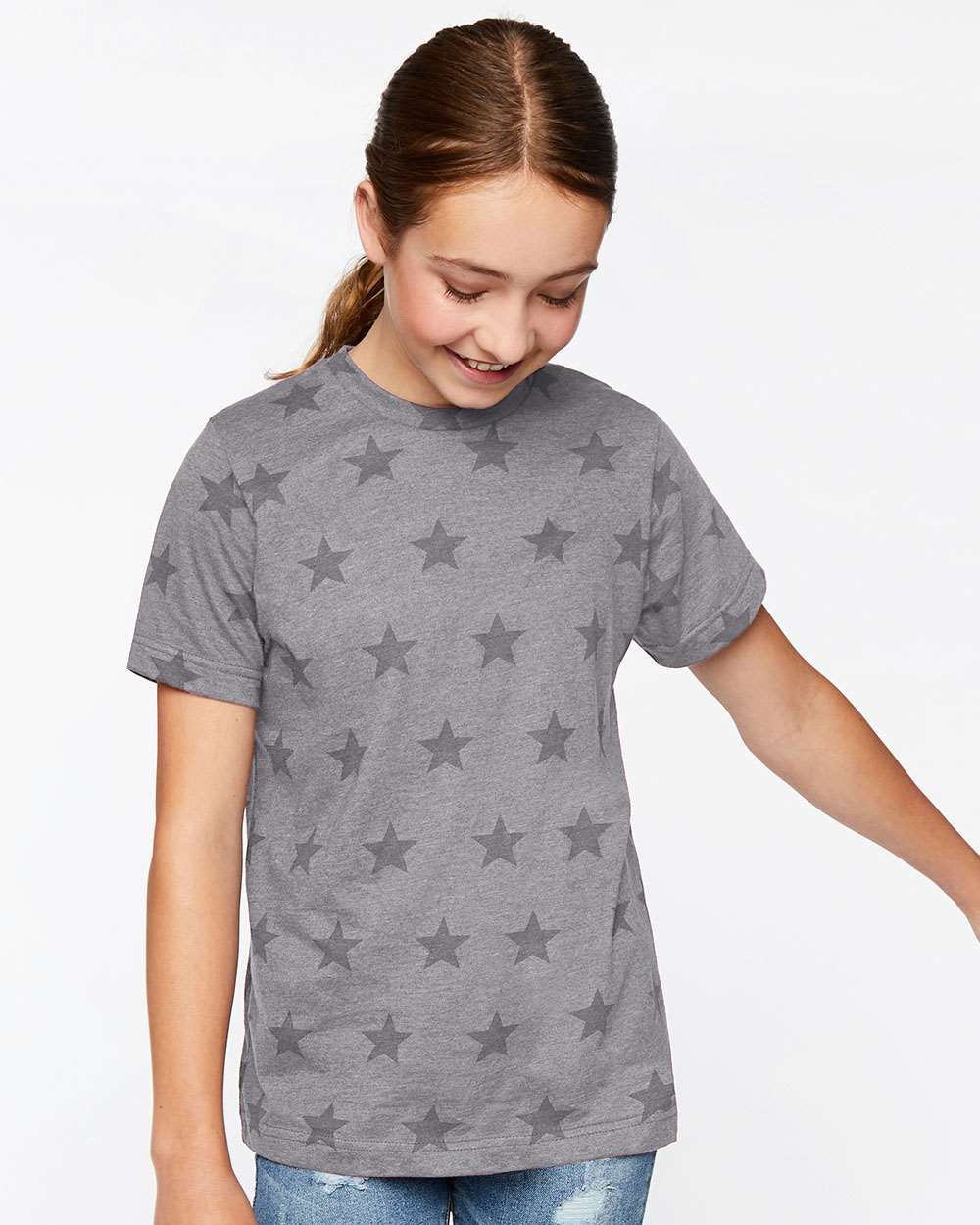 Code Five-2229-Youth Star Print Tee - Image 11