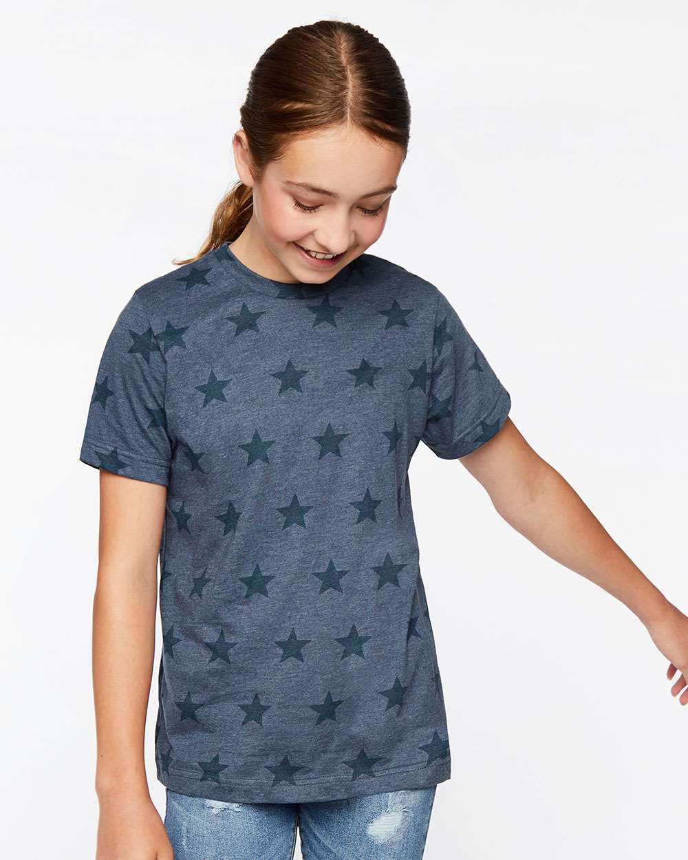 Code Five-2229-Youth Star Print Tee - Image 4