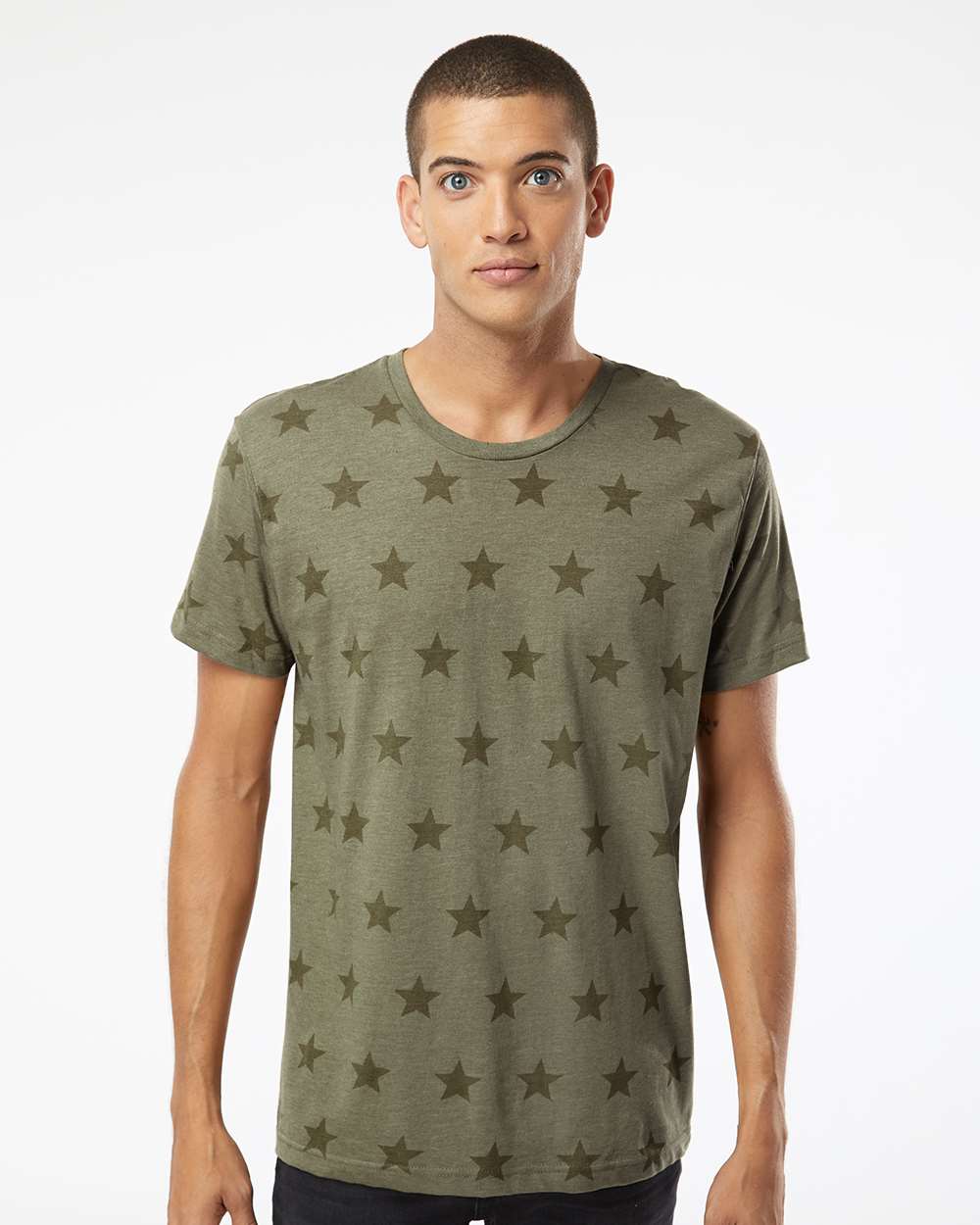 Code Five-3929-Star Print Tee - Image 17