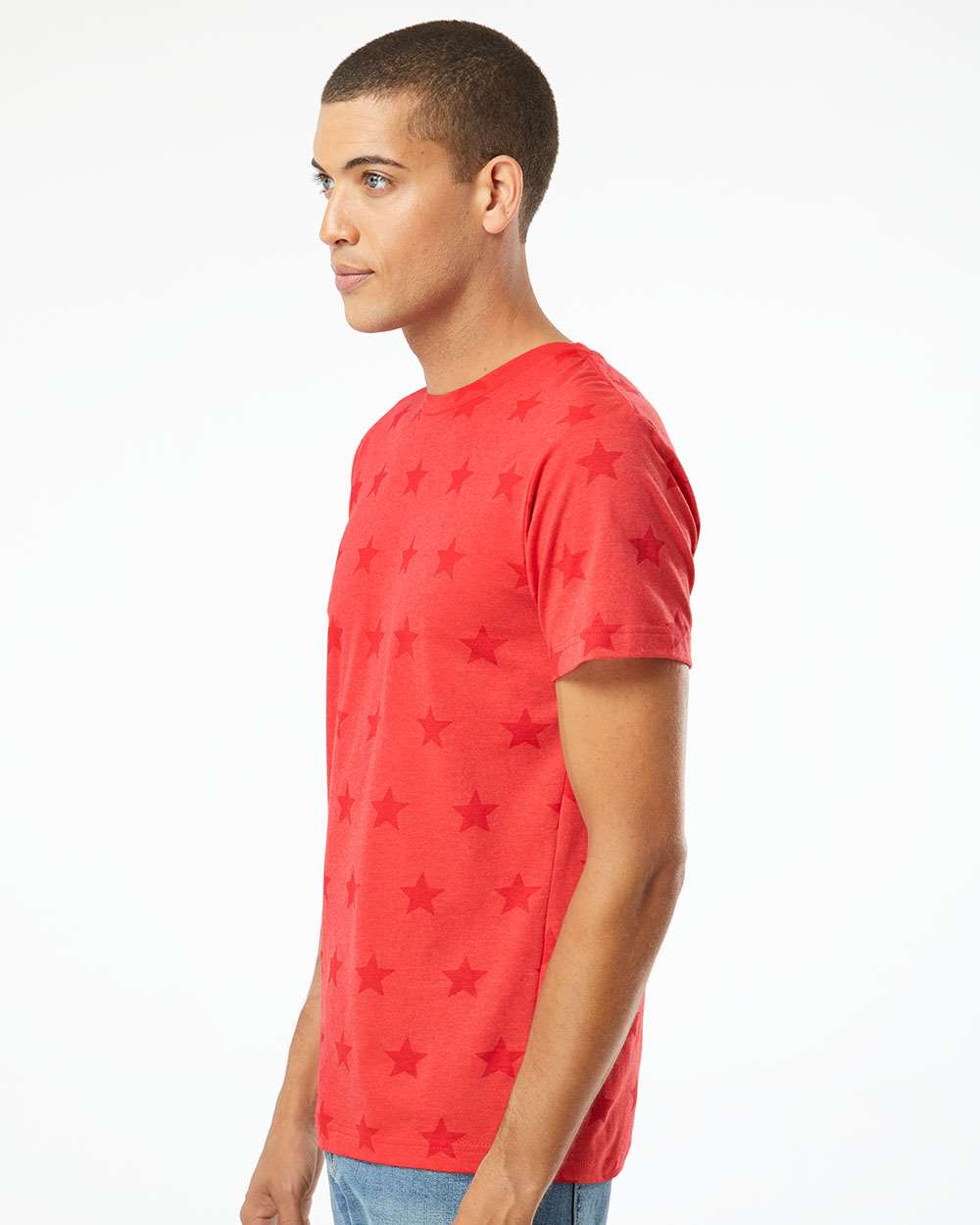 Code Five-3929-Star Print Tee - Image 27
