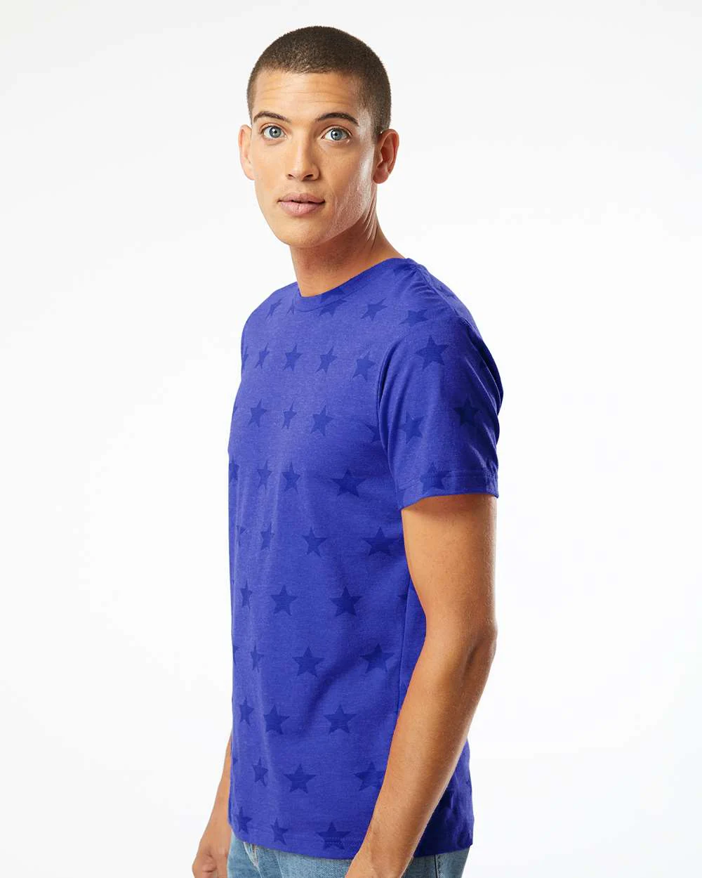 Code Five-3929-Star Print Tee - Image 33