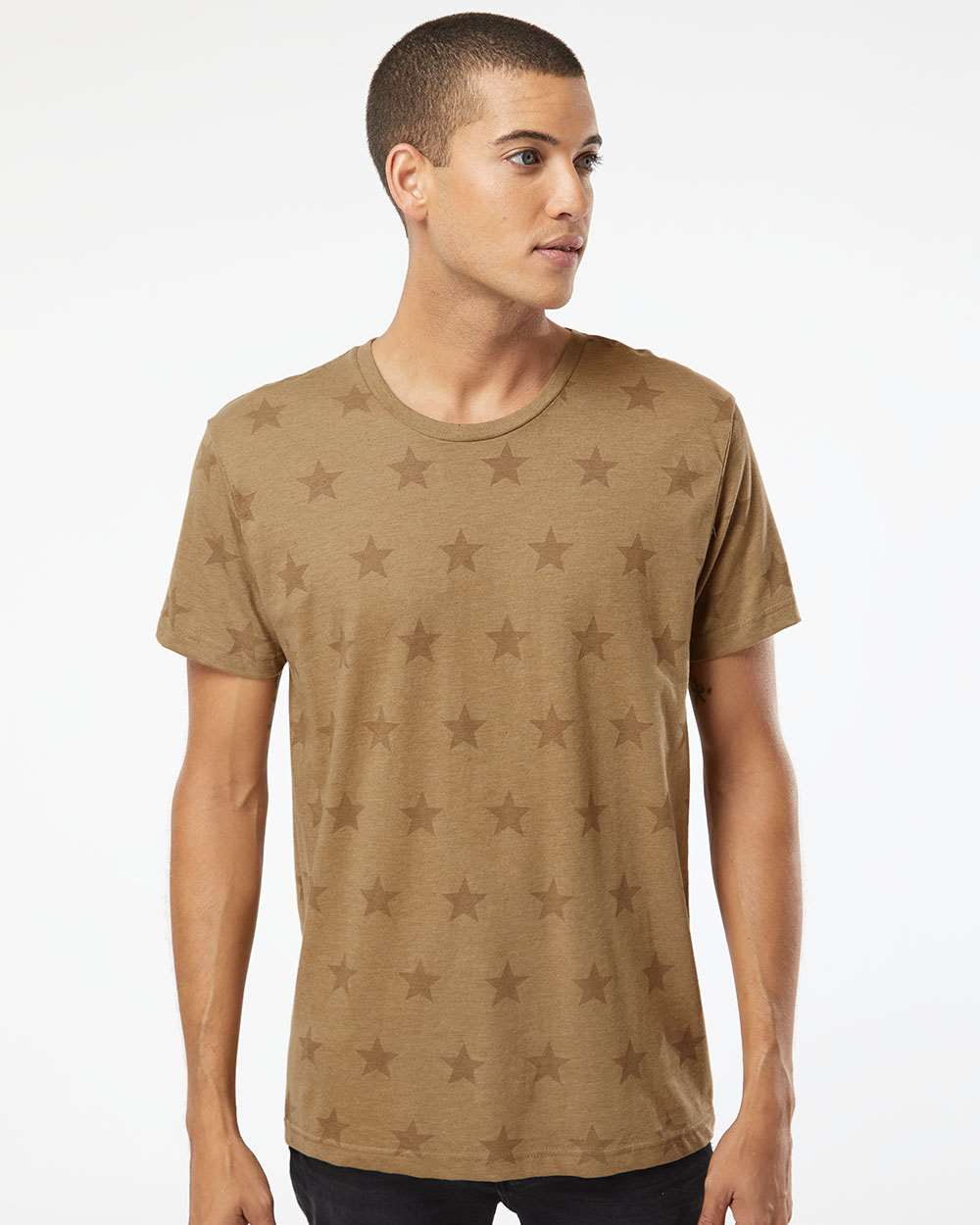 Code Five-3929-Star Print Tee - Image 5