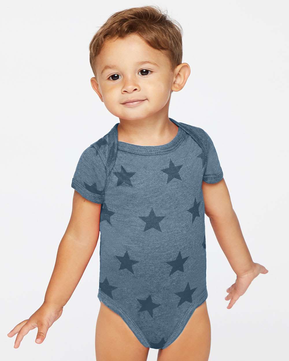 Code Five-4329-Infant Star Print Bodysuit - Image 4