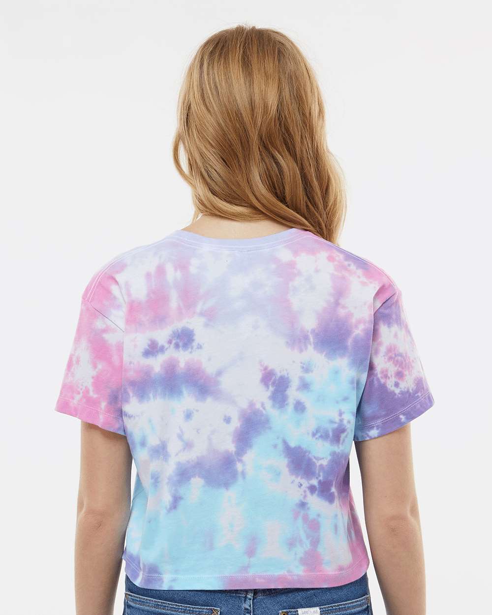 Colortone-1050-Women's Tie-Dyed Crop T-Shirt - Image 6