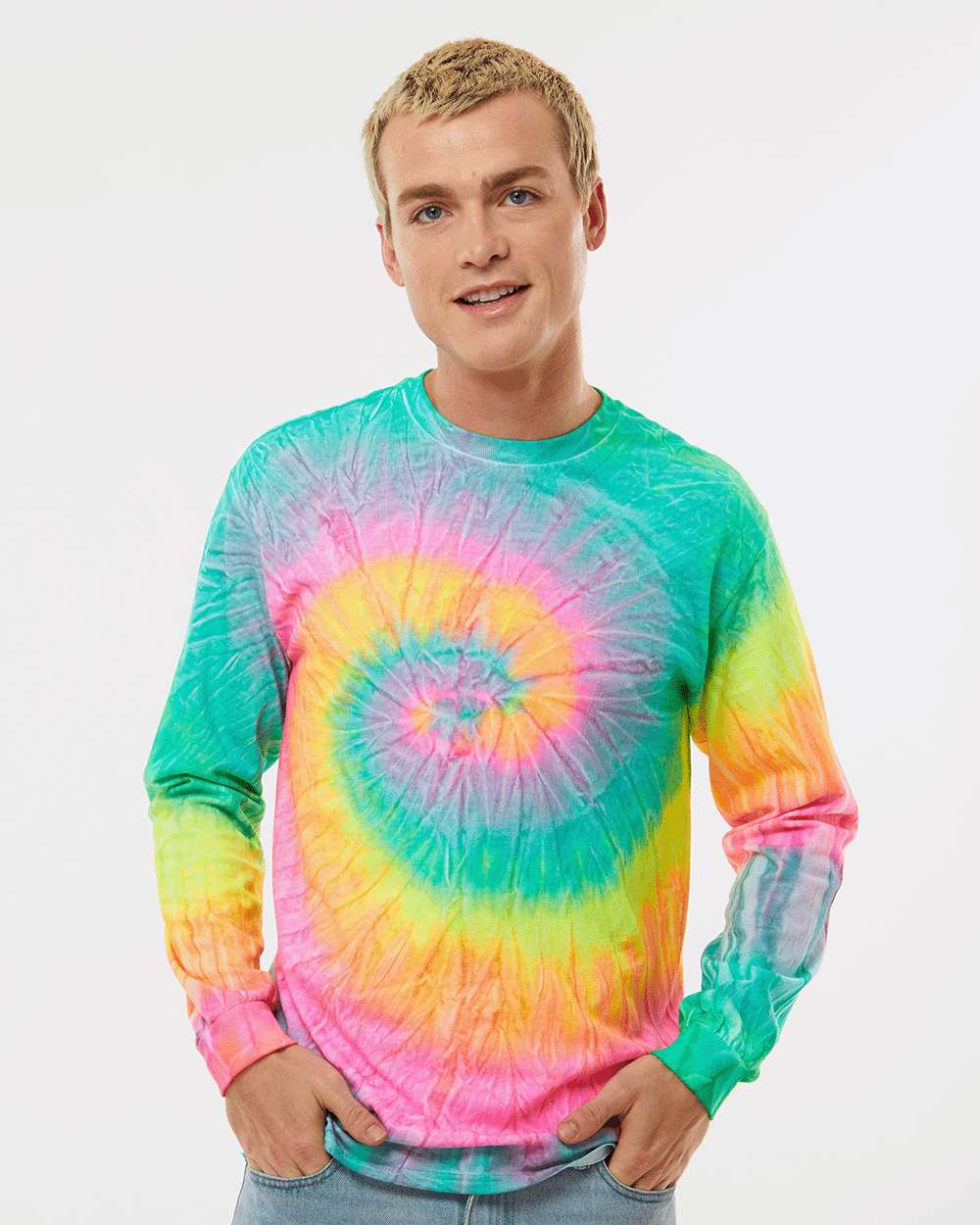 Colortone-2000-Tie-Dyed Long Sleeve T-Shirt - Image 35