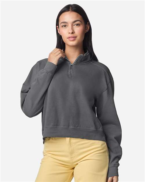 Comfort Colors-1580L-Women's Garment-Dyed Mid-Length Quarter-Zip Sweatshirt - Image 2