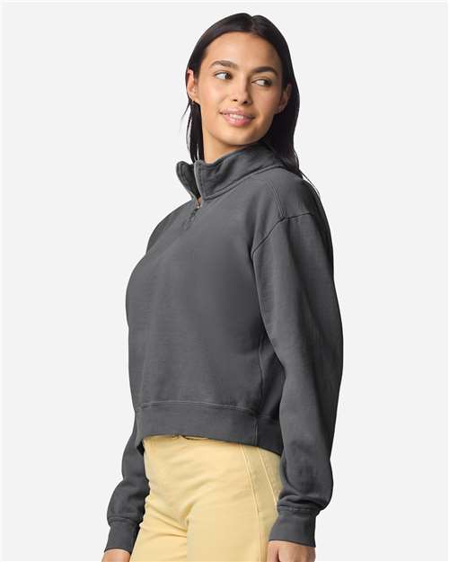 Comfort Colors-1580L-Women's Garment-Dyed Mid-Length Quarter-Zip Sweatshirt - Image 3