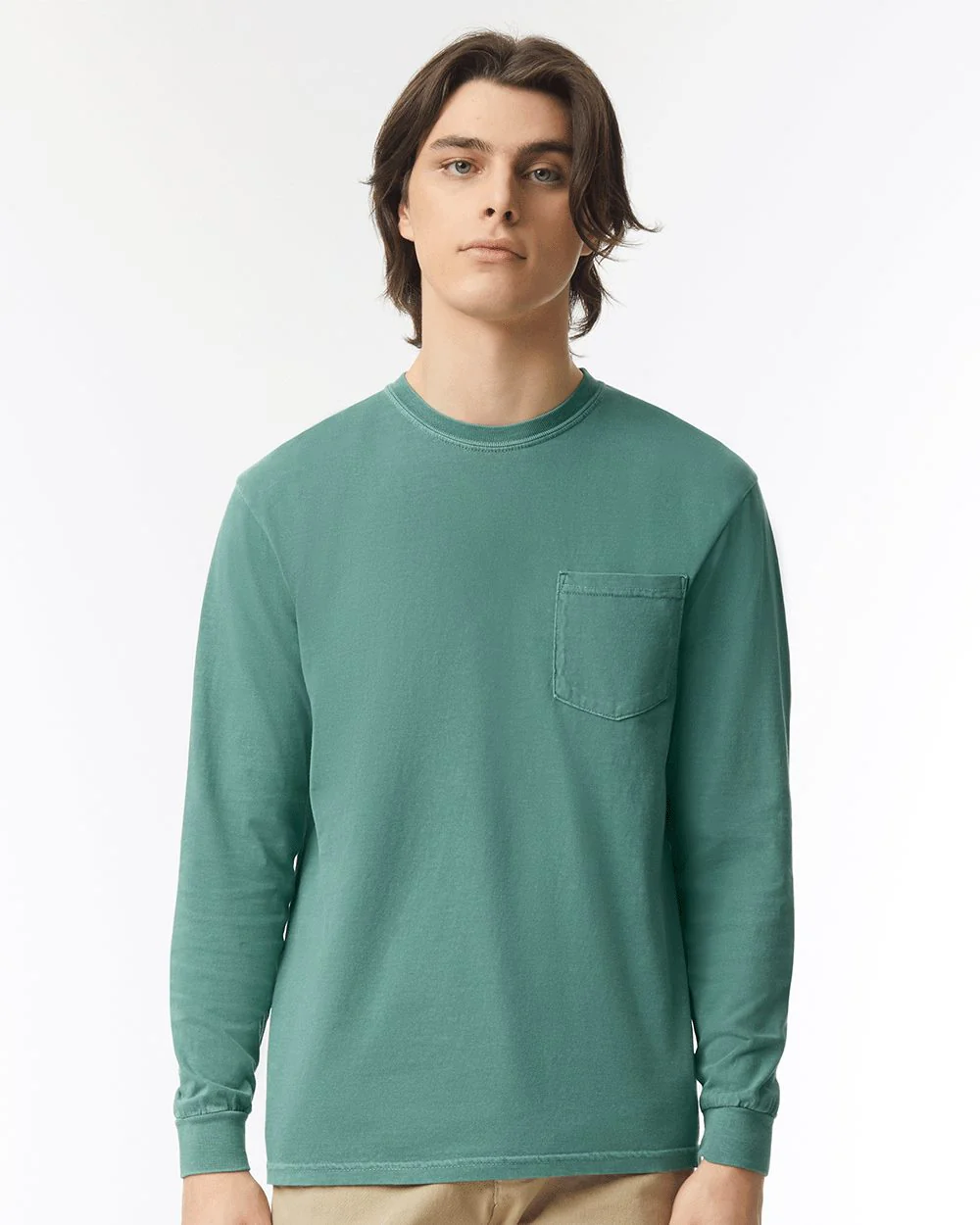 Comfort Colors-4410-Garment-Dyed Heavyweight Long Sleeve Pocket T-Shirt - Image 4