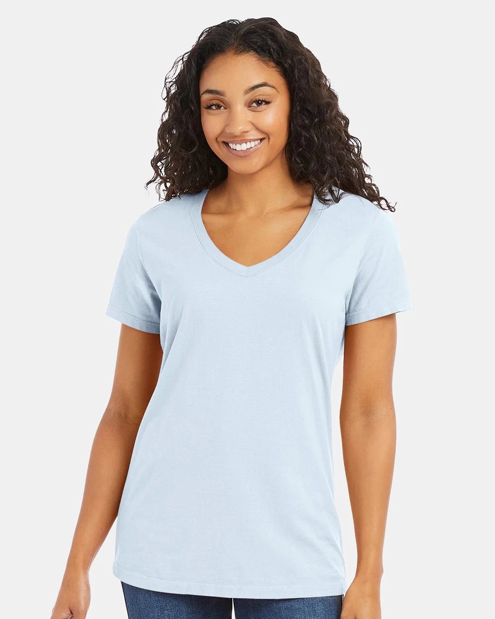 ComfortWash by Hanes-GDH125-Garment-Dyed Women's V-Neck T-Shirt - Image 6