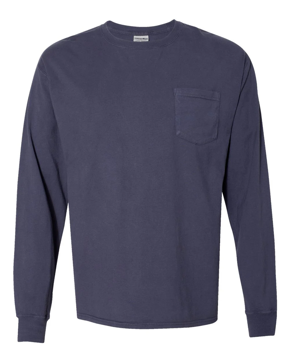 ComfortWash by Hanes-GDH250-Garment-Dyed Long Sleeve T-Shirt With a Pocket - Image 2