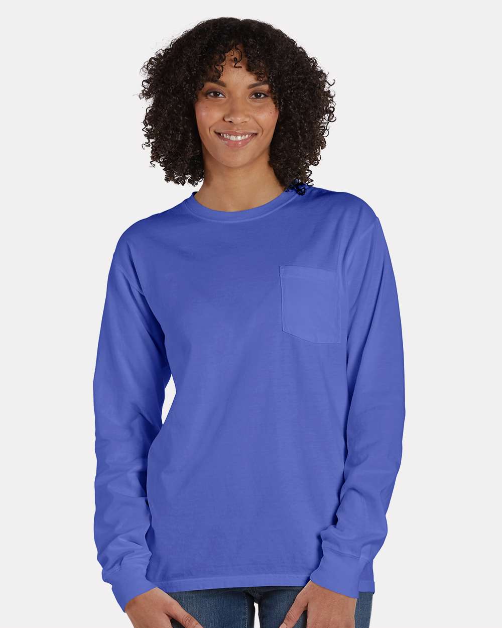 ComfortWash by Hanes-GDH250-Garment-Dyed Long Sleeve T-Shirt With a Pocket - Image 53