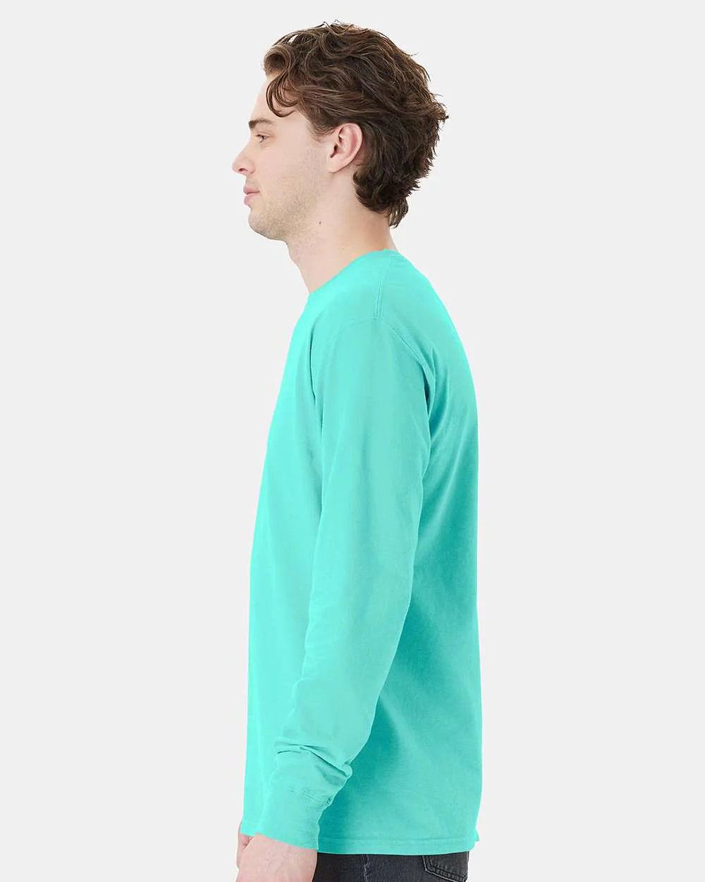 ComfortWash by Hanes-GDH250-Garment-Dyed Long Sleeve T-Shirt With a Pocket - Image 91
