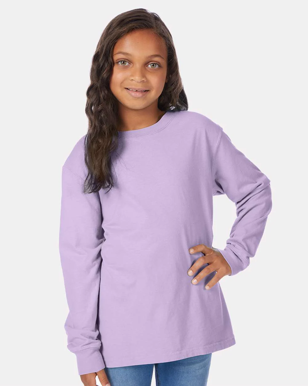 ComfortWash by Hanes-GDH275-Garment-Dyed Youth Long Sleeve T-Shirt - Image 15
