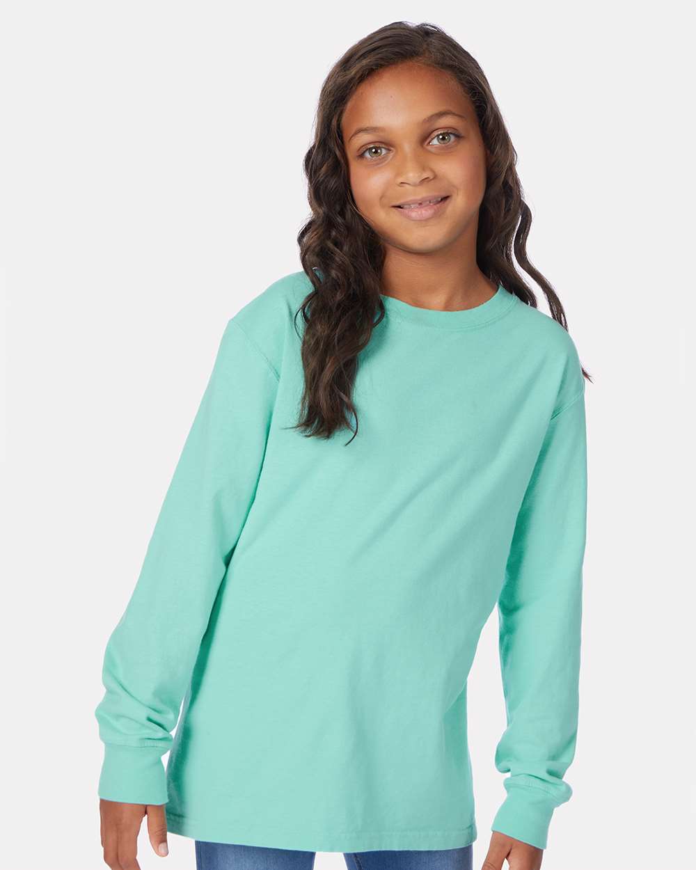 ComfortWash by Hanes-GDH275-Garment-Dyed Youth Long Sleeve T-Shirt - Image 21