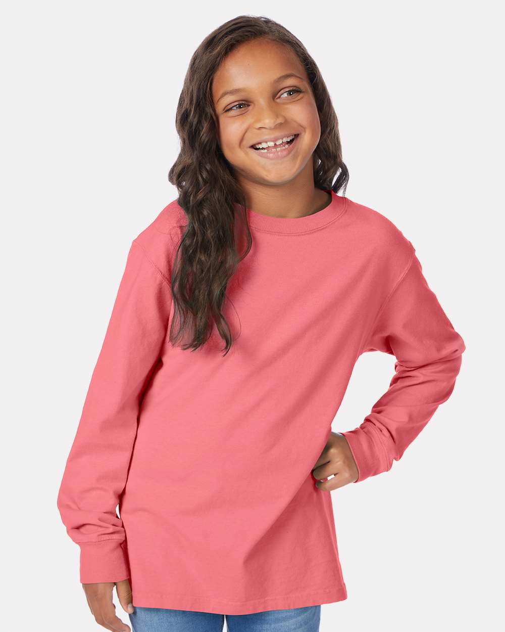 ComfortWash by Hanes-GDH275-Garment-Dyed Youth Long Sleeve T-Shirt - Image 45