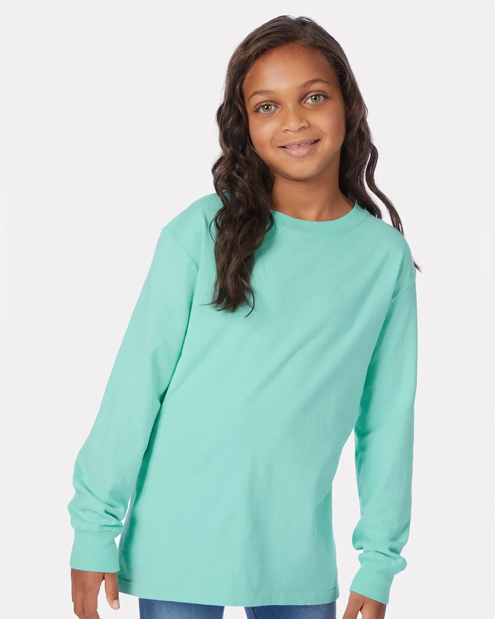 ComfortWash by Hanes-GDH275-Garment-Dyed Youth Long Sleeve T-Shirt - Image 48