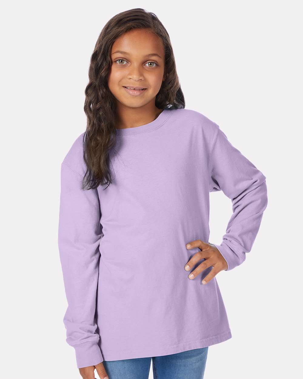 ComfortWash by Hanes-GDH275-Garment-Dyed Youth Long Sleeve T-Shirt - Image 59