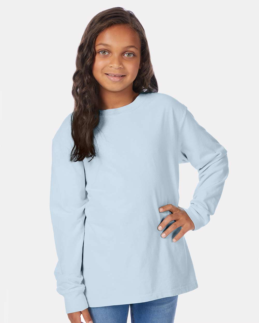 ComfortWash by Hanes-GDH275-Garment-Dyed Youth Long Sleeve T-Shirt - Image 74