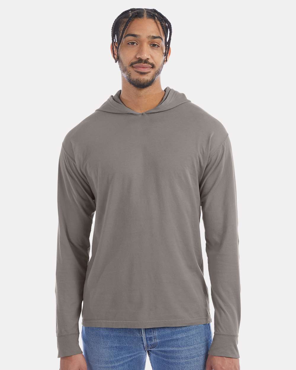 ComfortWash by Hanes-GDH280-Garment-Dyed Jersey Hooded Long Sleeve T-Shirt - Image 11