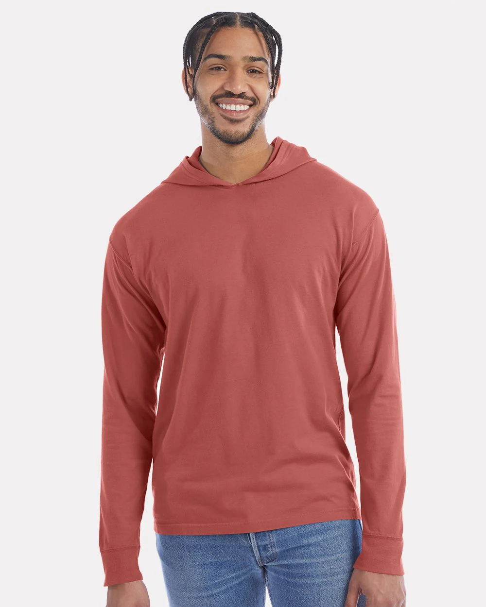 ComfortWash by Hanes-GDH280-Garment-Dyed Jersey Hooded Long Sleeve T-Shirt - Image 7