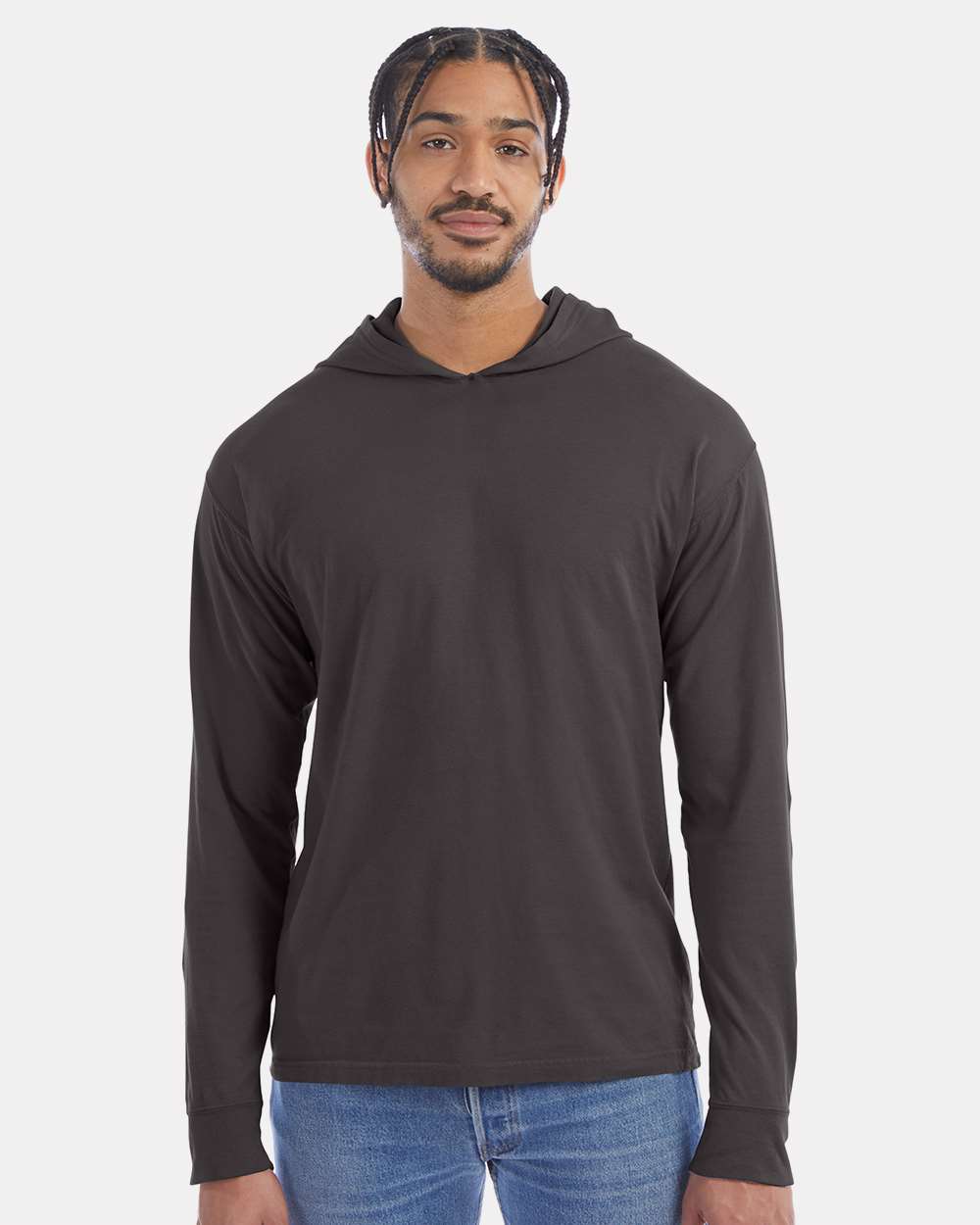 ComfortWash by Hanes-GDH280-Garment-Dyed Jersey Hooded Long Sleeve T-Shirt - Image 71