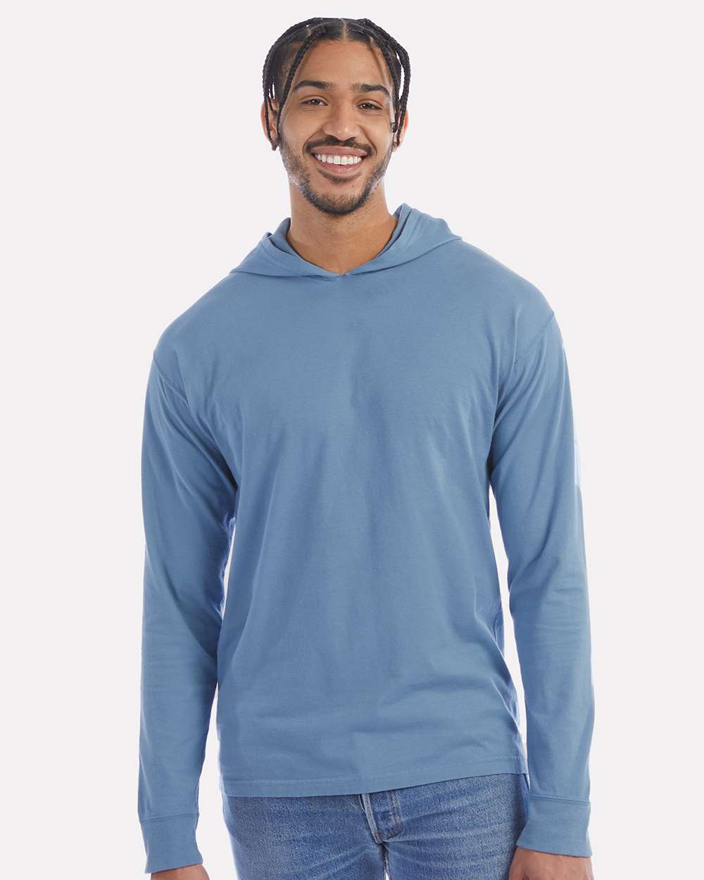ComfortWash by Hanes-GDH280-Garment-Dyed Jersey Hooded Long Sleeve T-Shirt - Image 83