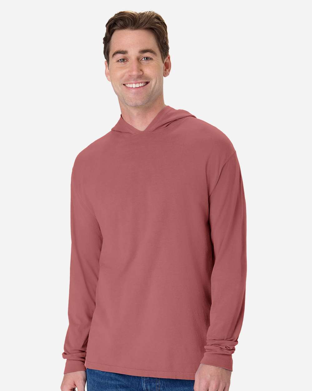 ComfortWash by Hanes-GDH280-Garment-Dyed Jersey Hooded Long Sleeve T-Shirt - Image 86