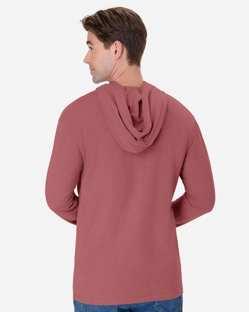 ComfortWash by Hanes-GDH280-Garment-Dyed Jersey Hooded Long Sleeve T-Shirt - Image 88