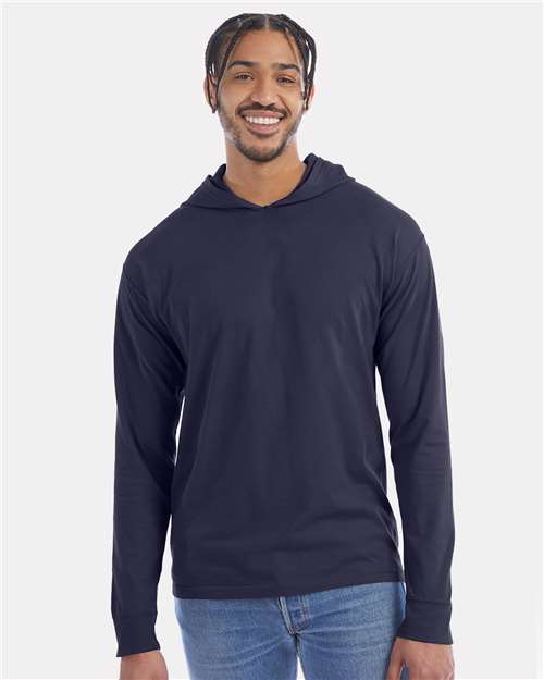 ComfortWash by Hanes-GDH280-Garment-Dyed Jersey Hooded Long Sleeve T-Shirt - Image 94