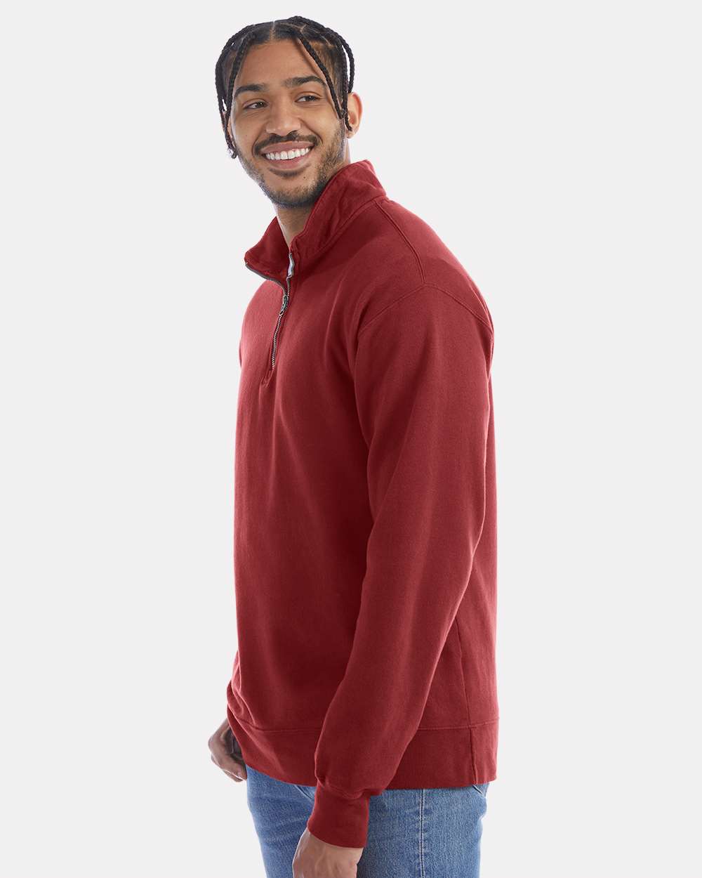 ComfortWash by Hanes-GDH425-Garment-Dyed Quarter-Zip Sweatshirt - Image 12