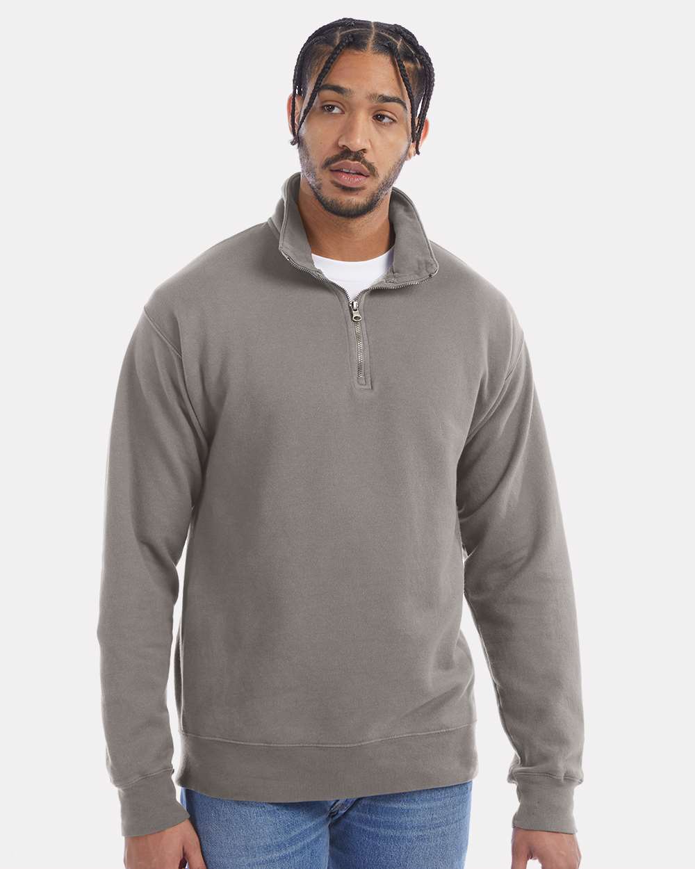 ComfortWash by Hanes-GDH425-Garment-Dyed Quarter-Zip Sweatshirt - Image 17
