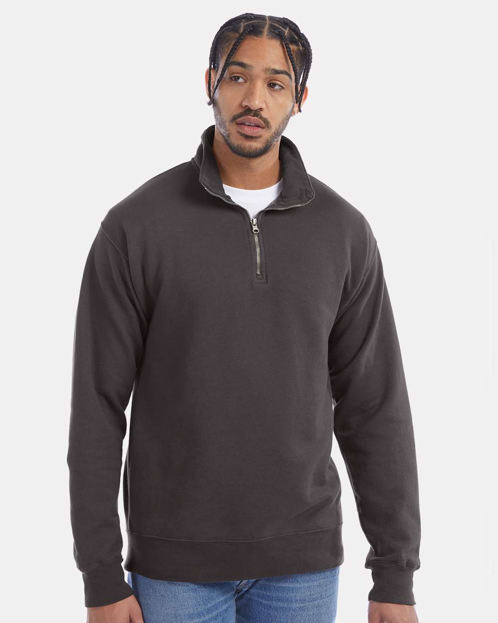 ComfortWash by Hanes-GDH425-Garment-Dyed Quarter-Zip Sweatshirt - Image 29