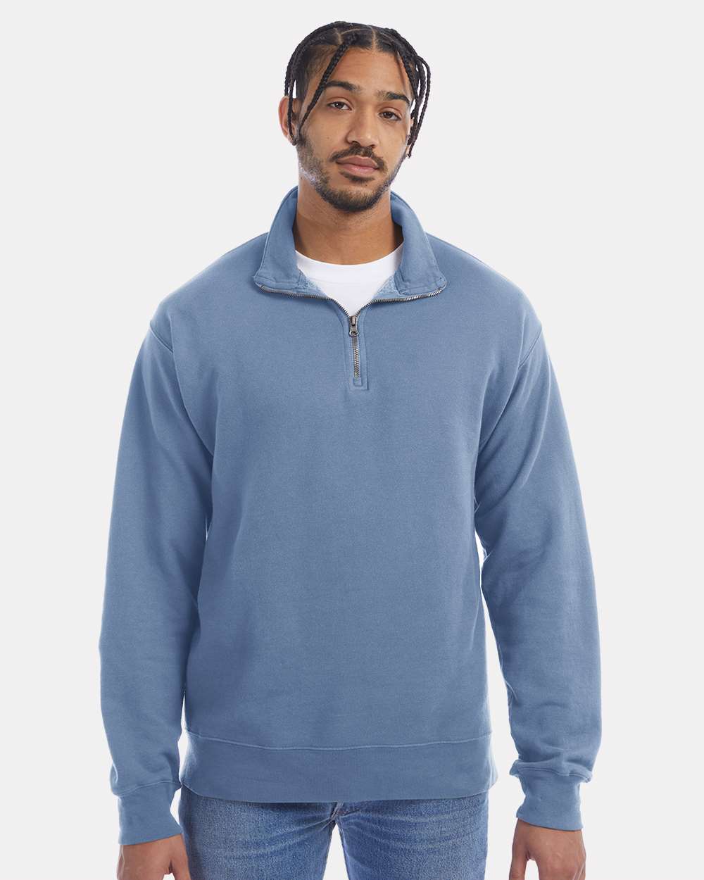 ComfortWash by Hanes-GDH425-Garment-Dyed Quarter-Zip Sweatshirt - Image 35