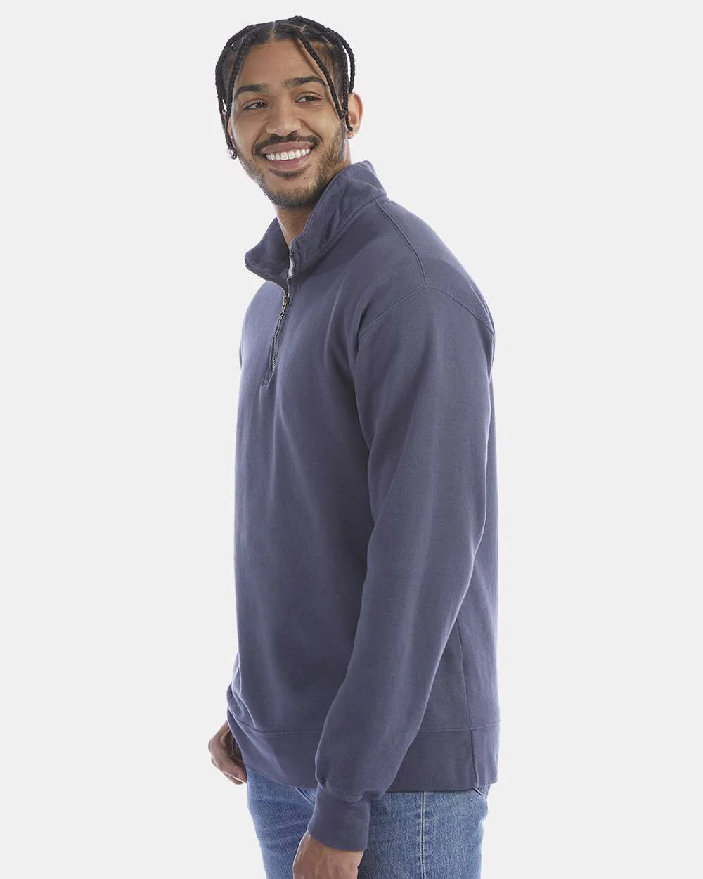 ComfortWash by Hanes-GDH425-Garment-Dyed Quarter-Zip Sweatshirt - Image 5