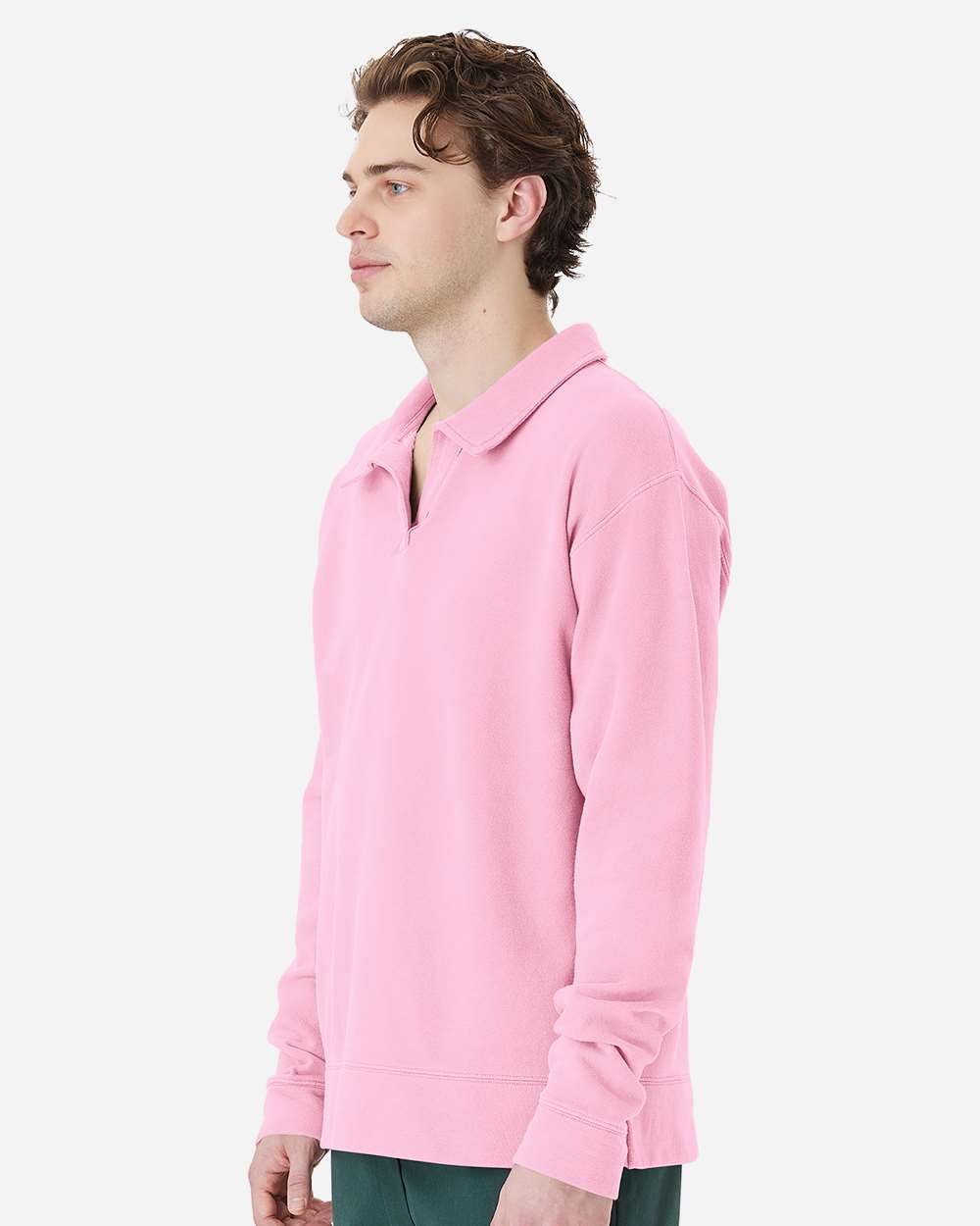 ComfortWash by Hanes-GDH490-Garment-Dyed Polo Collar Sweatshirt - Image 15