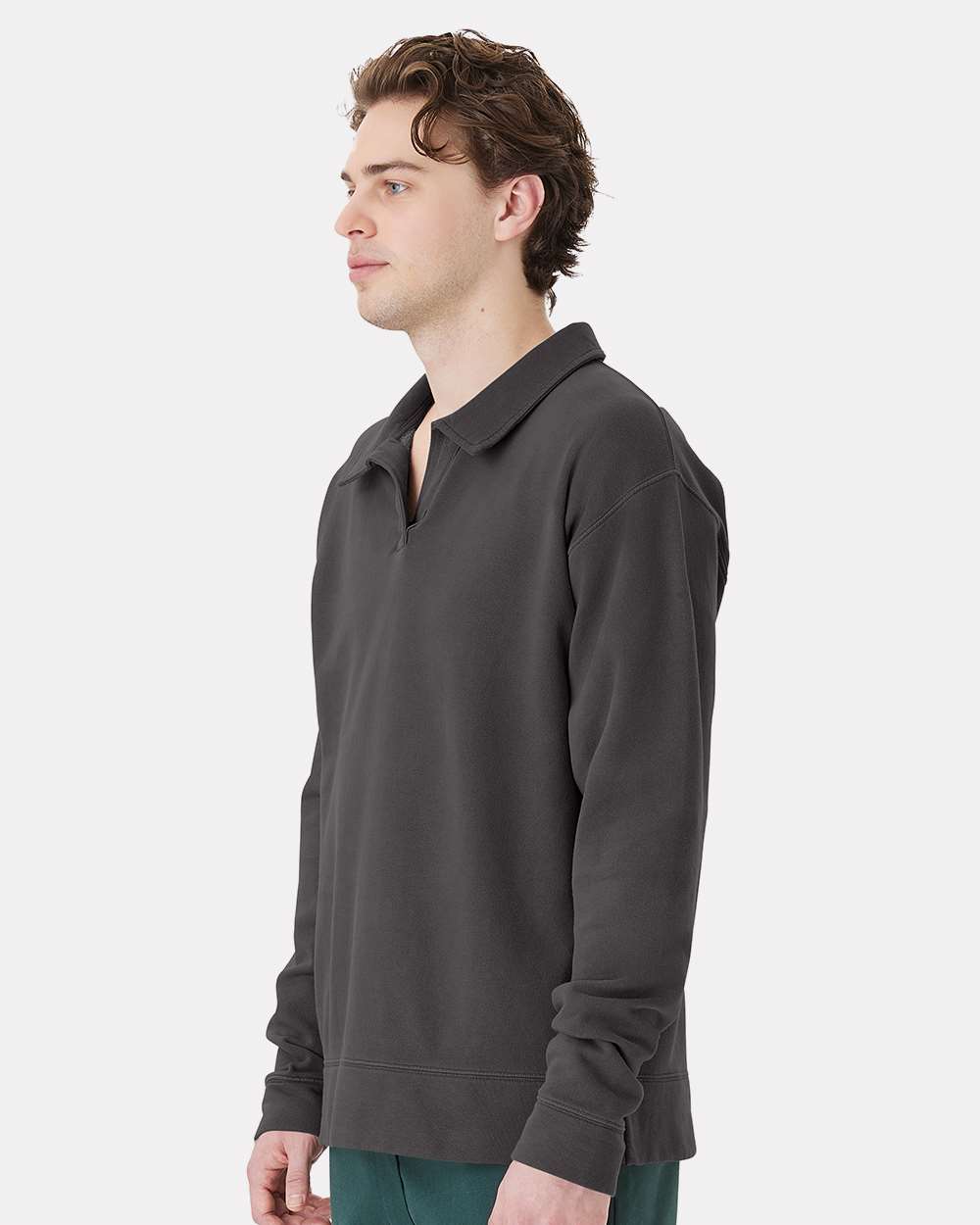 ComfortWash by Hanes-GDH490-Garment-Dyed Polo Collar Sweatshirt - Image 21