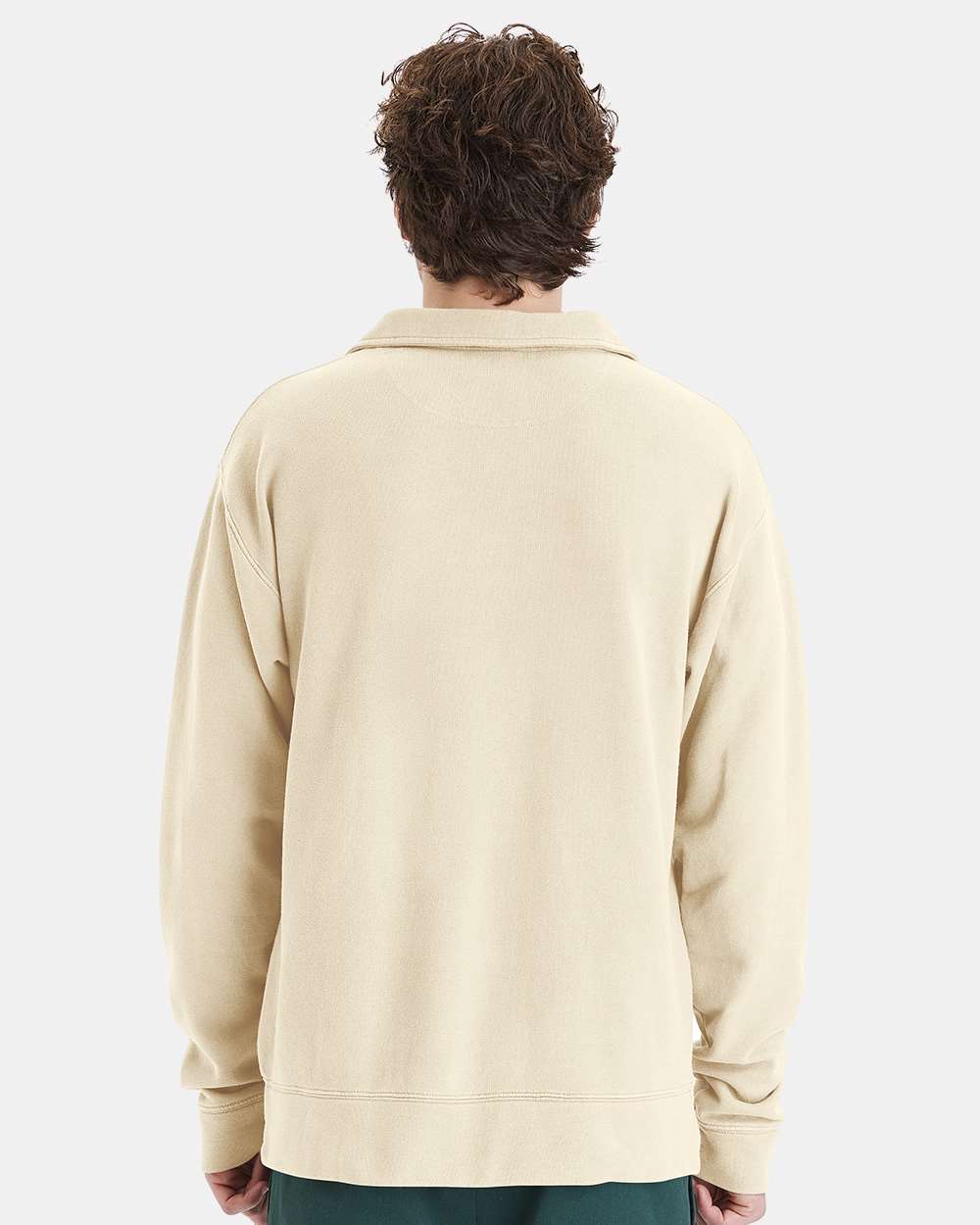 ComfortWash by Hanes-GDH490-Garment-Dyed Polo Collar Sweatshirt - Image 28