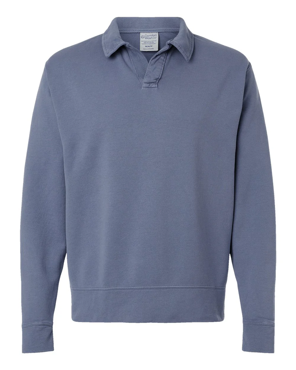 ComfortWash by Hanes-GDH490-Garment-Dyed Polo Collar Sweatshirt - Image 29
