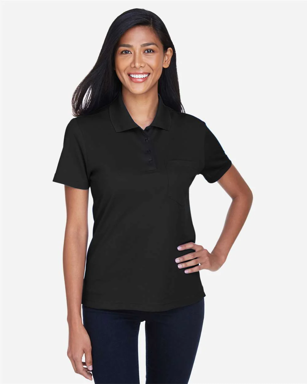 CORE365-78181P-Women's Origin Performance Piqué Polo with Pocket - Image 3