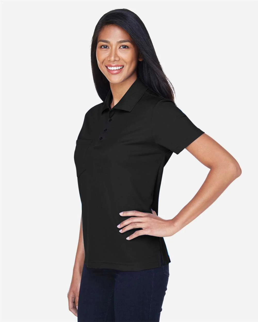 CORE365-78181P-Women's Origin Performance Piqué Polo with Pocket - Image 4