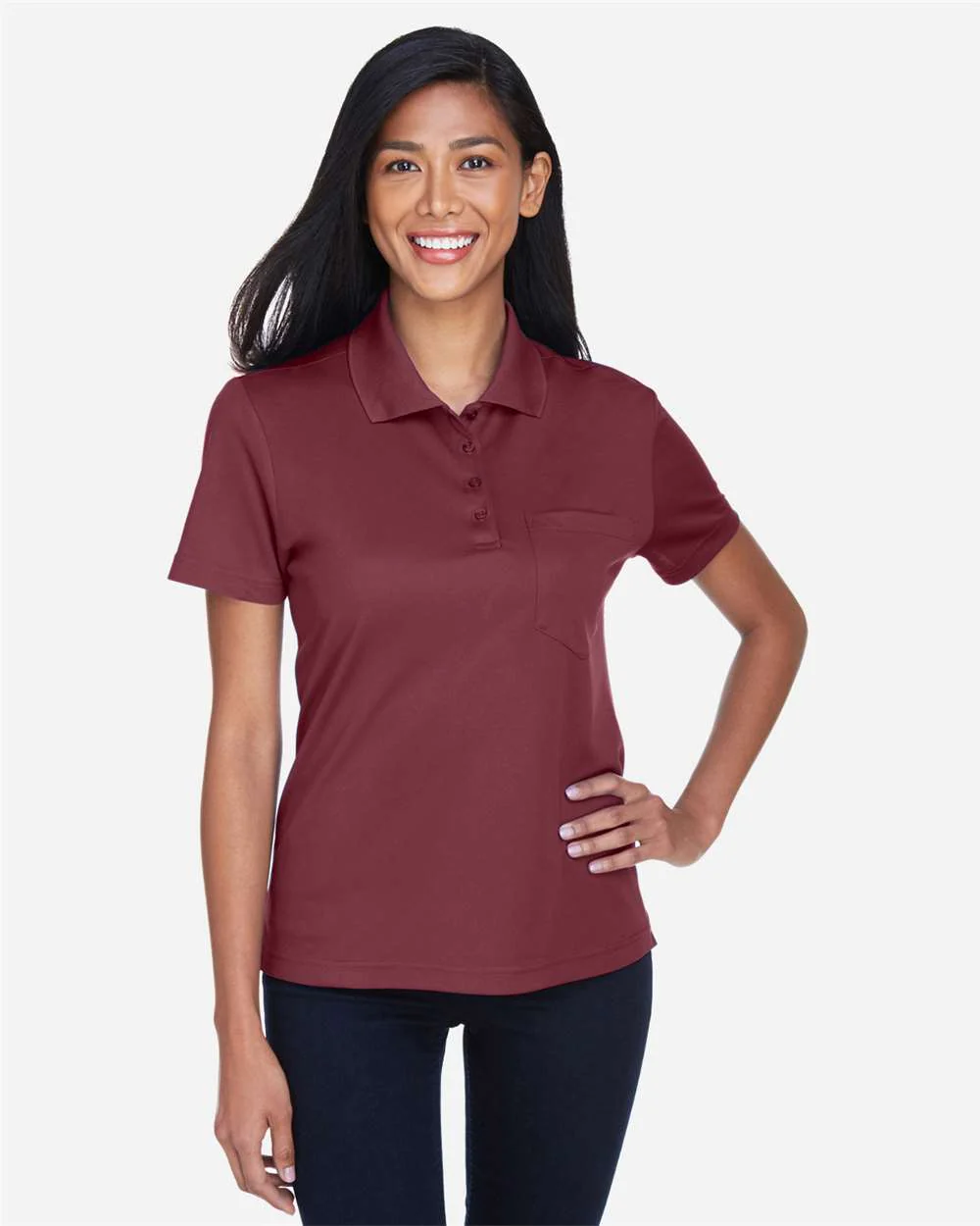 CORE365-78181P-Women's Origin Performance Piqué Polo with Pocket - Image 9