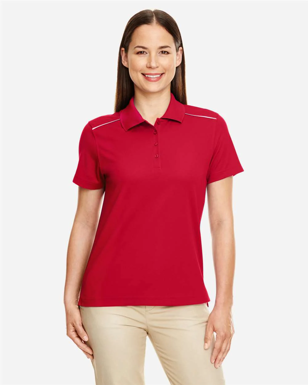 CORE365-78181R-Women's Radiant Performance Piqué Polo with Reflective Piping - Image 11