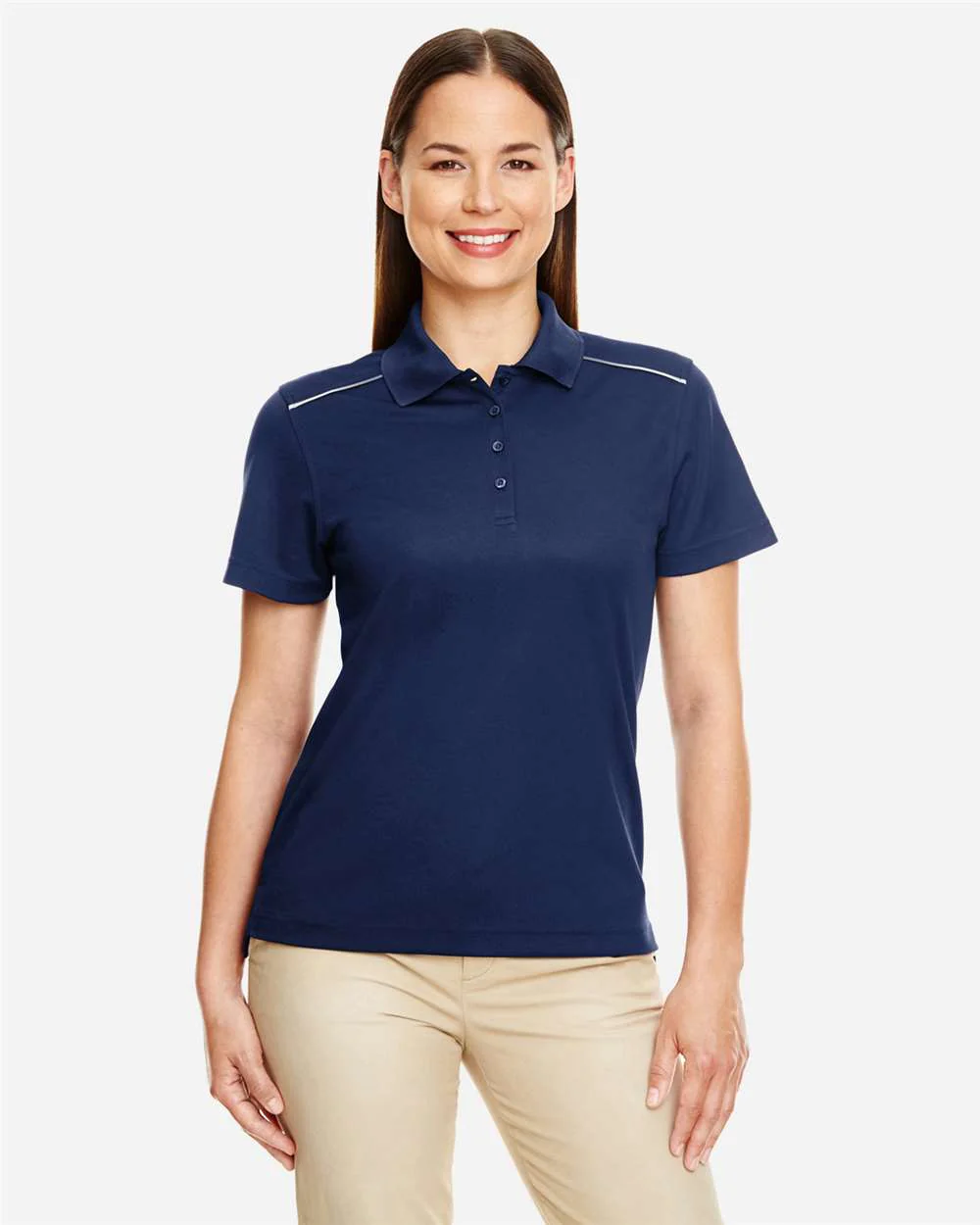 CORE365-78181R-Women's Radiant Performance Piqué Polo with Reflective Piping - Image 7