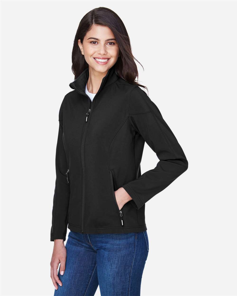 CORE365-78184-Women's Cruise Two-Layer Fleece Bonded Soft Shell Jacket - Image 4