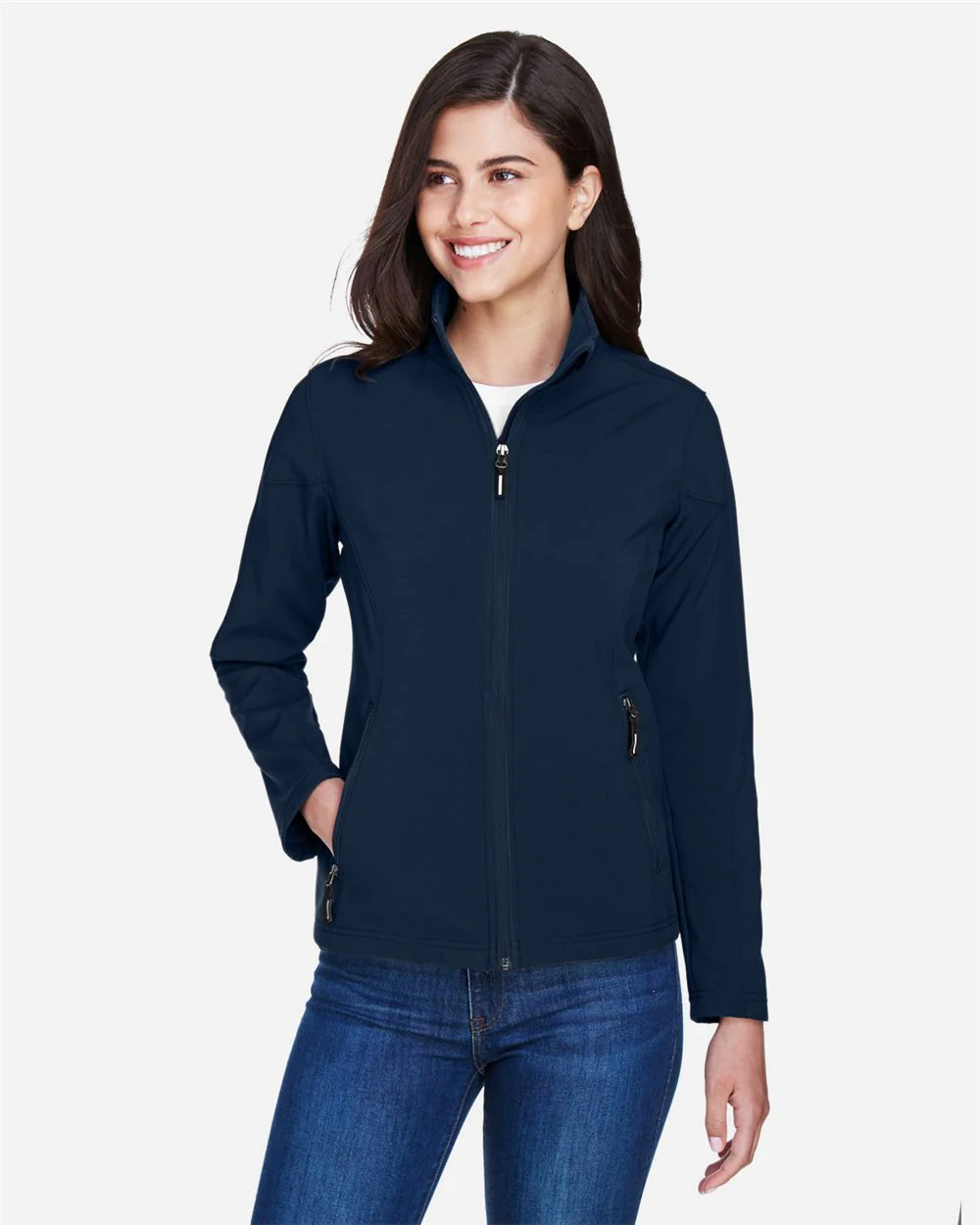 CORE365-78184-Women's Cruise Two-Layer Fleece Bonded Soft Shell Jacket - Image 6
