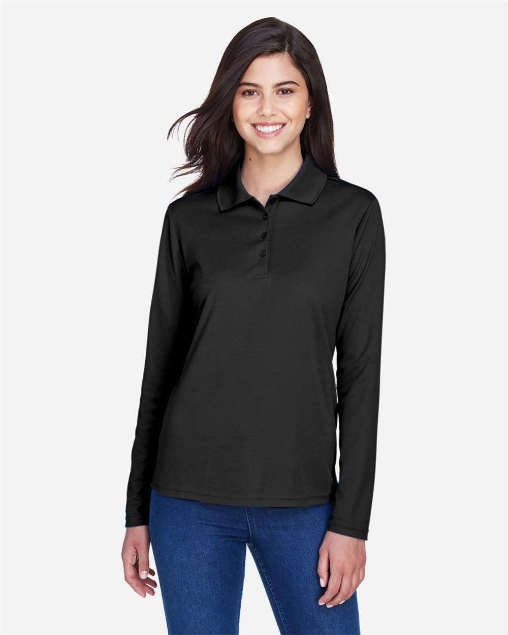 CORE365-78192-Women's Pinnacle Performance Long Sleeve Piqué Polo - Image 3