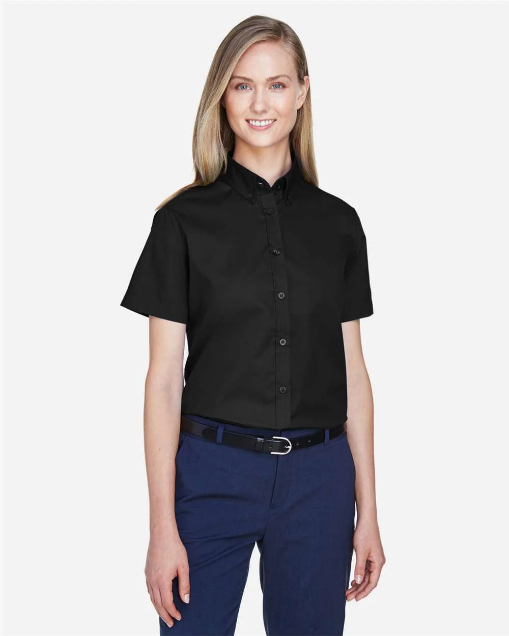 CORE365-78194-Women's Optimum Short Sleeve Twill Shirt - Image 3