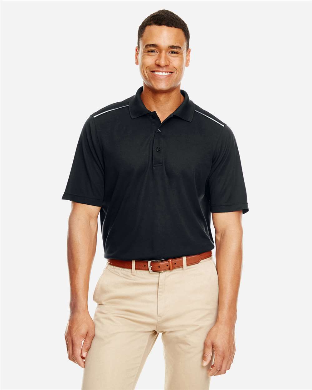 CORE365-88181R-Men's Radiant Performance Piqué Polo with Reflective Piping - Image 2